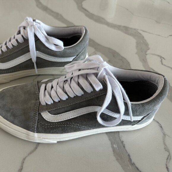 Vans Old Skool Gray Suede Unisex Shoes - M 6.5 W 8 Excellent Condition - Picture 2 of 8